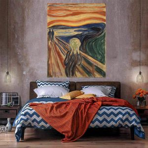 The Scream Oil Painting on Canvas Home Decor Handcrafts / HD Print Wall Art Picture Customization is acceptabel 21060424