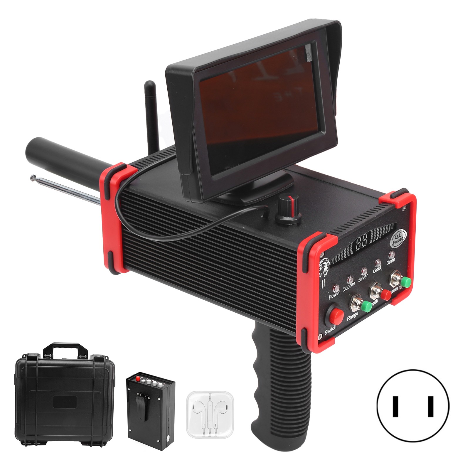 The second generation of Black Hawk display screen remote underground metal detector scanning search adjustable depth for gold, silver, copper and GEM