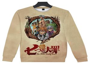 Les sept péchés capitaux 3D sweat à capuche Anime Meliodas Elizabeth Liones Hawk Diane Ban Harlequin roi Gowther Merlin Cosplay sweat-shirt 1029184