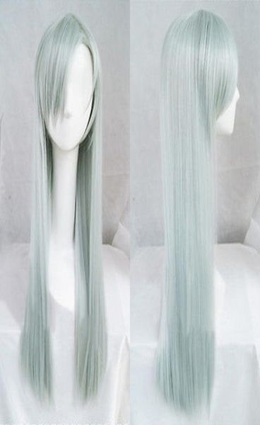 Les sept péchés mortels Elizabeth Liones 80 cm de long gris cyan cosplay perruque s0241355732