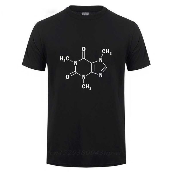 Le Sheldon caféine formule moléculaire Science chimie T-shirt hommes été à manches courtes coton T-shirt 210629