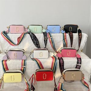 De Kleine Camera Stijl Cross Body Tas Lederen Designer Tassen Dual Top Ritssluiting Crossbody Vrouwen Verwijderbare en Verstelbare Webbing Strap Lady 2023 Schoudertas Portemonnees