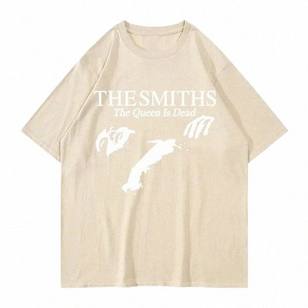 The Smiths The Queen Is Dead Camisetas Hombres Punk Rock Band Indie de los años 80, Morrissey Camiseta de manga corta Camiseta de gran tamaño Cott D8rC #