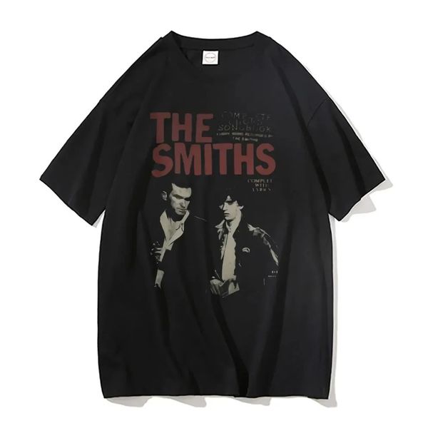 The Smiths Vintage Print Y2K T-shirt Man Pure Cotton T-shirt Mens Streetwear Men HARAJUKU Alternative British Rock Band Tshirt 240424