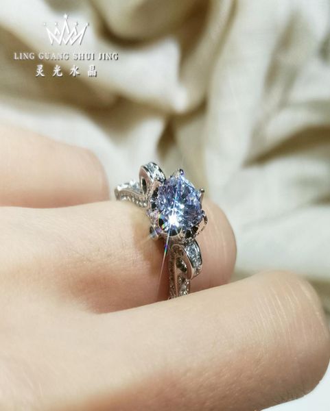 Bague de fiançailles de mariage de l'union soviétique, bijoux en Zircon et diamant, c'est la responsabilité de Gurd LP14589098280