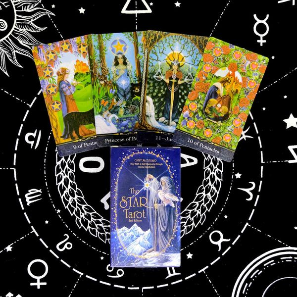 The Star Tarot Cards Divination Deck Entertainment Parties Supporto per giochi da tavolo Drop Shipping 78 pezzi / scatola