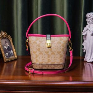 de winkel exporteert designertassen groothandel high-end niche contrasterende kleur emmertas 2024 nieuwe mode handtas voor dames met één schouder schuin