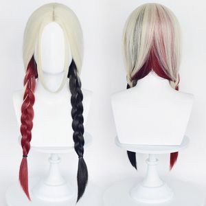 El Escuadrón Suicida 2021 Harleen Quinzel peluca Harley Quinn Cosplay peluca accesorio para el cabello