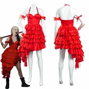 The Suicide Squad (2021) Harley Quinn Cosplay Kostuum Uniform Red Jurk Outfit