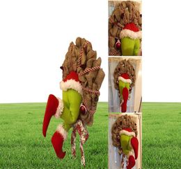 The Thief Christmas Garland Decorations Grinch Vol de Noël Burlap Wreath Garland Dony Funny Gift For Kid Friends Home Decor4688807