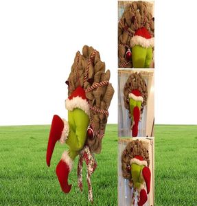 The Thief Christmas Garland Decorations Grinch Stole Christmas Burlap krans Garland grappig cadeau voor kindvrienden Home Decor5034077