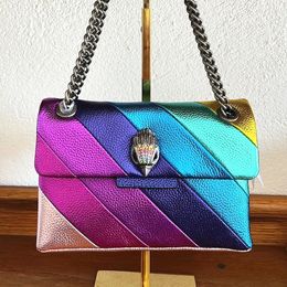 Kurt Geiger Bolso Bolso de cuero Arco Iris Bolso clásico de lujo con solapa Bolso de mano de Londres Bolso de diseñador Mujer bandolera Bolso sobre de hombro Hombre embrague cadena corazón Bolsas