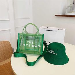 The Tote Bag Bolso para mujer Bolso de gelatina de PVC Bolsos de gran capacidad Messenger Fashion Bag207S