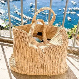 De Tote Straw Beach Bag Designer Hobo Handtas Zomer Weef Schoudertas Dames Travel Luxe Crossbody Koppeling Raffia Lady Vakantie Onderarm Grote boodschappentas