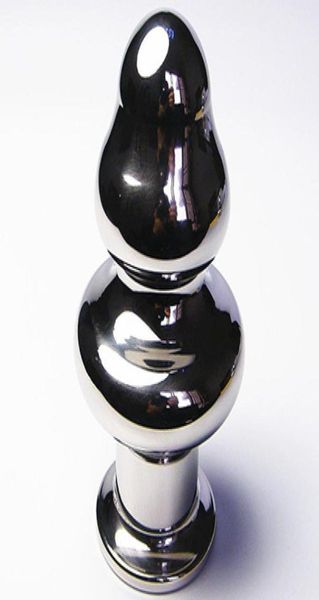 El Triple Enorme Butt Plug de Acero Inoxidable Suave Adulto Estimulante Placer Bump Buttplug Grandes Juguetes Sexuales Anales 2014 Nuevo L tamaño 9721748