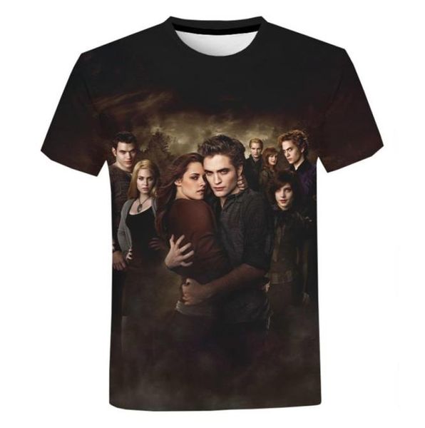 The Twilight Saga 3D Tshirt Movie Harajuku Streetwear imprimé T-shirt Men Fashion Fashion Casual Funny T-shirt Tee Tee 2103291192709