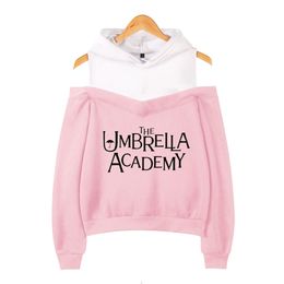 The Umbrella Academy Crop Hoodie Sweatshirt Pullover Off-Shoulder Harajuku Tracksui 210809