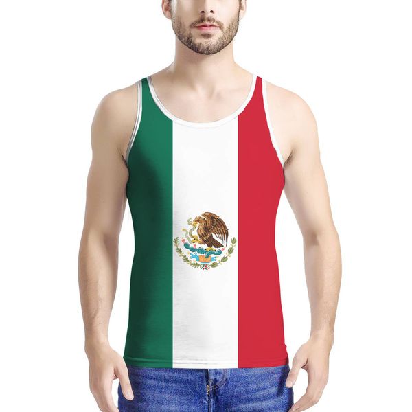 Los Estados Unidos de México Nombre personalizado Logotipo del equipo Mx Tank Tops Mex Pesca Viajes Nación española Banderas mexicanas Foto Ropa