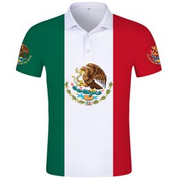 De Verenigde Staten van Mexico poloshirt gratis aangepaste naam nummer Mex poloshirt natie vlag MX Spaans Mexicaanse kleding 220608