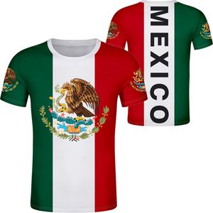 Camiseta de los ESTADOS UNIDOS DE MÉXICO con el logotipo de nombre personalizado gratuito, camiseta mex, bandera de la nación mx, estampado mexicano español, ropa con foto