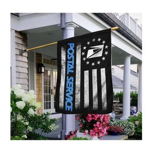 The United States Postal Service Garden 3x5FT Vlaggen 100D Polyester Banners Indoor Outdoor Levendige Kleur Hoge Kwaliteit met twee Messing Grommets