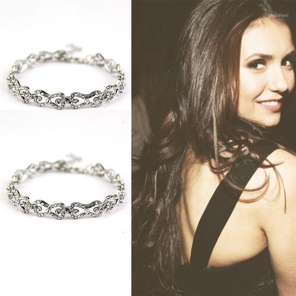 The Vampire Diaries Klaus Caroline Forbes strass cristal arc brillant bracelet à breloques bijoux de mode 1278B