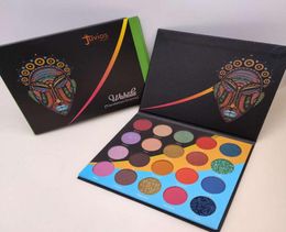 La palette Wahala 20 couleurs palette d'ombre palette scintiller mate mate facile à porter longLast7533135