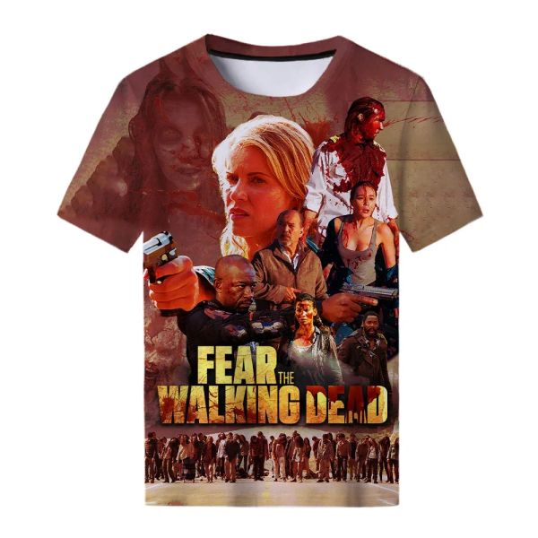 The Walking Dead impression 3D t-shirt surdimensionné femmes hommes garçons filles mode d'été col rond manches courtes t-shirt drôle t-shirts graphiques