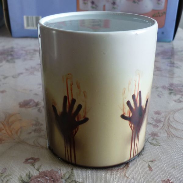 La taza muerta caminando caliente calor caliente color sensible cambiando taza de café tazas tazas de leche para regalo de amigo