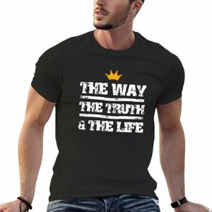 The Way, The Truth And The Life T-Shirt vêtements esthétiques noirs unis t-shirts à séchage rapide pour hommes cott p38q #