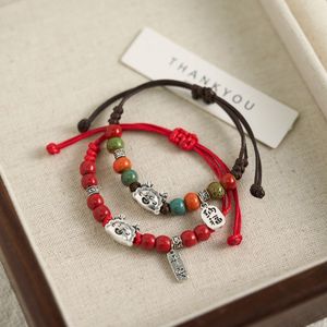 Het jaar van de Loong Lucky Ceramic Bracelet vrouwelijk China-chic Style paar Handkleding Lucky Accessories National Style Boutique Handstring