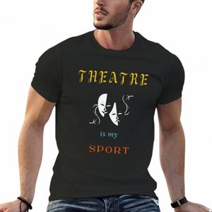 theater is mijn sport-theater is mijn sport-theater kunst T-shirt effen zwaargewichten tees mannen workout shirt A0Ix#