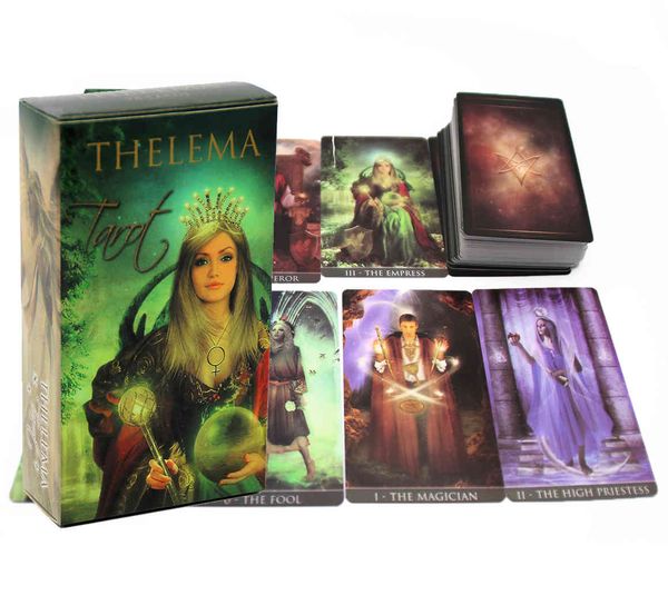 Thelema Tarot Card Table Deck Jeu de société pour une fête de famille jouant avec un guide PDF Divertissement