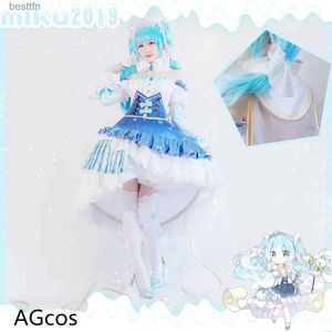 Thème Costume 2019 Neige Miku Cosplay Vocid Princesse Miku Cosplay Venez Femme Cadeau De Noël Robe Tenues Anime Cos Ensembles ClothesL231013