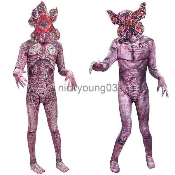 Costume thématique 2022 Demogorgon enfants adultes Halloween Costumes Zombie Man-eater fleur effrayant forteresse Cosplay carnaval fête effrayant vêtements masque x1010