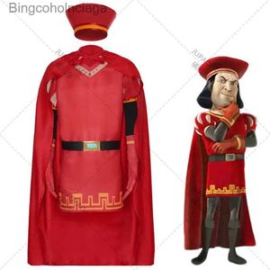 Costume thématique 2023 Nouveau CosDaddy Lord Farquaad Cosplay Come Adulte Hommes Manteau Pantalon Chapeau Uniforme Tenue Médiévale Halloween Carnaval ComeL231013