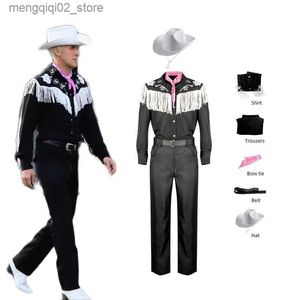 Themakostuum 2023NIEUW Film Margot Robbie Barbi Cosplay Ken Cosplay voor mannen Volwassenen Zwarte Koe Jongen Halloween Komt Roze Jumpsuit Rollenspel Q231010