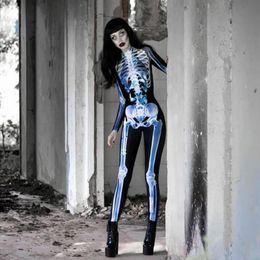 Disfraz temático Disfraces de esqueleto 3D Traje de esqueleto de Halloween Disfraz de cosplay para hombres Mujeres Traje de cosplay de Halloween Juego de rol Vestir 230904