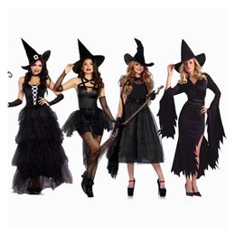 Thème Costume 4 Styles Femmes Nouvelle Robe Cosplay Halloween Sorcière Jupe Discothèque Mascarade Fête Adt Poupée Livraison Directe Vêtements Costume Dhfr0