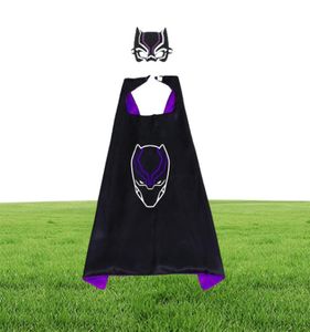 Costume de thème 70x70cm Costumes de costumes de caricature en satin double face entier 30 Figures Capes Superhero Masks Set Kids Halloween CH7915990