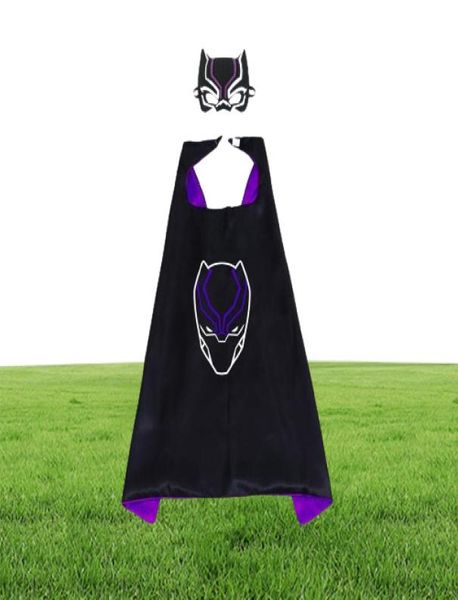 Costume thématique 70X70Cm Double face Satin dessin animé Cosplay Costumes entier 30 chiffres super-héros Capes masques ensemble enfants Halloween Ch7634015