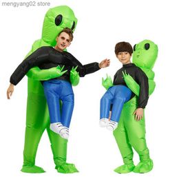 Tema traje adulto niños mesa alienígena cosplay viene halloween cos viene para hombre mujer aterrador mascota vestido de fiesta traje divertido T231011