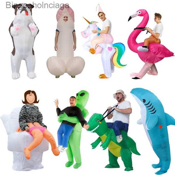 Thème Costume Alien Venez Adulte Iatable Dinosaure Venez Enfants Alien Sumo Ours Halloween Fête De Noël Cosplay Vient Blow Up DressesL231013