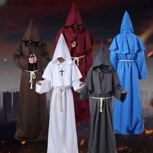 Themakostuum Oude Kom Middeleeuwse Monnik Kleding Monnik Gewaad Tovenaar Kleding Priester Kleding Halloween Cos Kom T231011