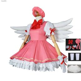 Traje temático Anime Cardcaptor Sakura Cosplay Ven Mujer Chica Linda Actividad Halloween Fiesta de Navidad Juego de rol Ropa DressL231013