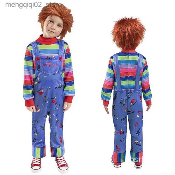 Traje temático Anime Chucky Cosplay Ven Horror Scary Child's Play Boy Monos Regalo de Halloween para niños Niñas Fiesta de Navidad Cos Viene Q240307