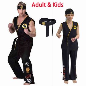 Tema Traje Anime Juego KOF Cosplay Cobra Kai Val Armorr Karate Uniforme Taekwondo Ropa para hombre Niños Gladiador Juego de rol Traje 220919H