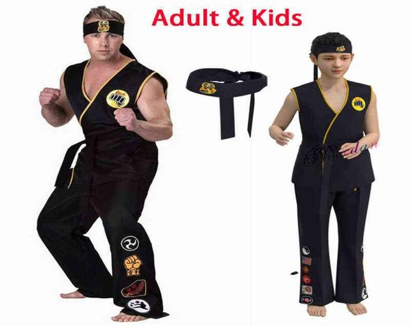 Thème Costume Anime Jeu KOF Cosplay Costume Cobra Kai Val Armorr Karaté Uniforme Taekwondo Vêtements Pour Homme Enfants Gladiateur Rôle Pl3494829