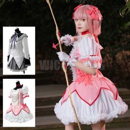 Costume à thème Anime Magical Girl Puella Magi Madoka Magica Cosplay Comes Akemi Homura Kaname Halloween Comes pour les femmes Robe Lolita Q231010