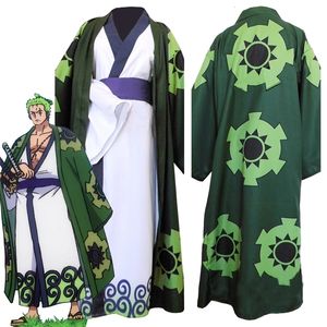 Thème Costume Anime Roronoa Zoro Cosplay Costume Wano Kuni Pays Kimono Robe Costume Complet Tenues Halloween Carnaval Costume 230829